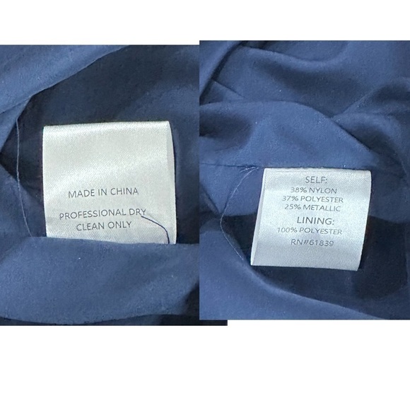 Teri Jon By Rickie Freeman Asymmetric Bow Metallic Sparkle Jacquard Maxi Gown - Picture 9 of 13